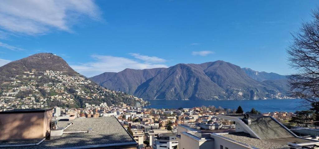 Lugano Lakeview Apartment With Self Check-In & Private Parking On Request Esterno foto